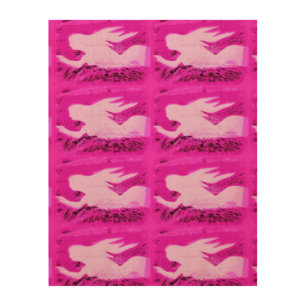 pointing pink mermaids wood wall decor