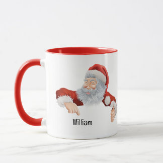 Pointing Santa Christmas Combo Mug