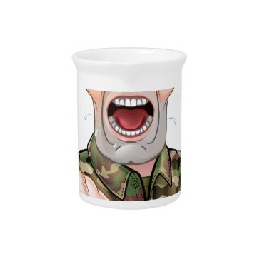 Pointing Soldier Cartoon Beverage Pitcher Pointing Soldier Cartoon Beverage Pitcher