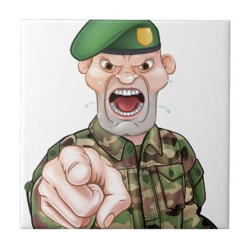Pointing Soldier Cartoon Ceramic Tile Pointing Soldier Cartoon Ceramic Tile