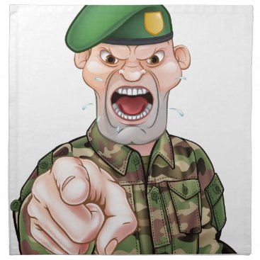 Pointing Soldier Cartoon Cloth Napkin Pointing Soldier Cartoon Cloth Napkin
