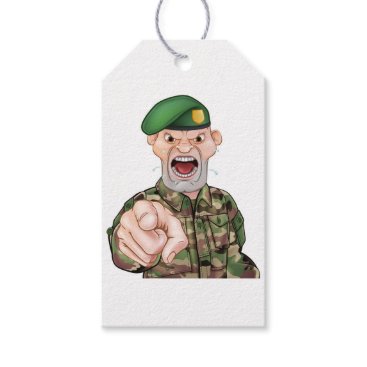 Pointing Soldier Cartoon Gift Tags Pointing Soldier Cartoon Gift Tags