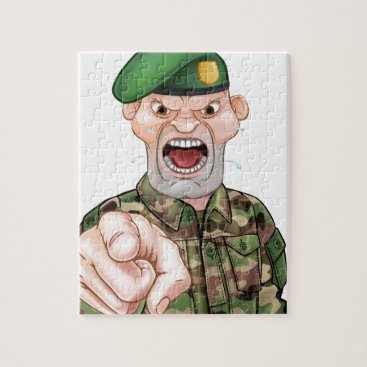 Pointing Soldier Cartoon Jigsaw Puzzle Pointing Soldier Cartoon Jigsaw Puzzle