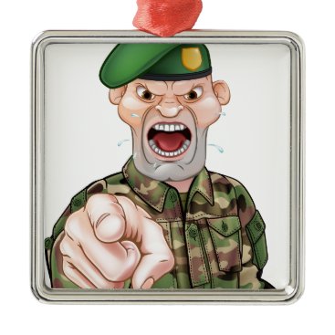 Pointing Soldier Cartoon Metal Ornament Pointing Soldier Cartoon Metal Ornament