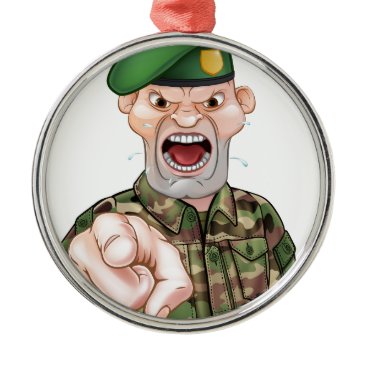 Pointing Soldier Cartoon Metal Ornament Pointing Soldier Cartoon Metal Ornament