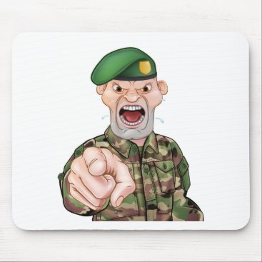 Pointing Soldier Cartoon Mouse Pad Pointing Soldier Cartoon Mouse Pad
