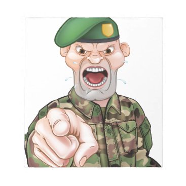 Pointing Soldier Cartoon Notepad Pointing Soldier Cartoon Notepad