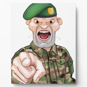 Pointing Soldier Cartoon Plaque Pointing Soldier Cartoon Plaque
