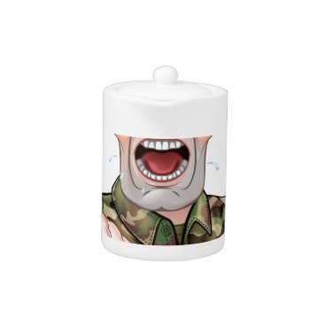 Pointing Soldier Cartoon Teapot Pointing Soldier Cartoon Teapot