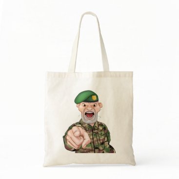 Pointing Soldier Cartoon Tote Bag Pointing Soldier Cartoon Tote Bag