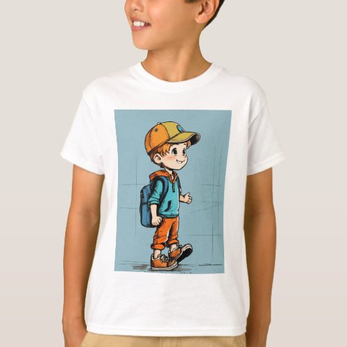Pointing the Way in Adorable Profile Pose T_Shirt