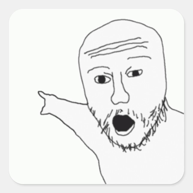 Pointing Wojak stickers (Front)