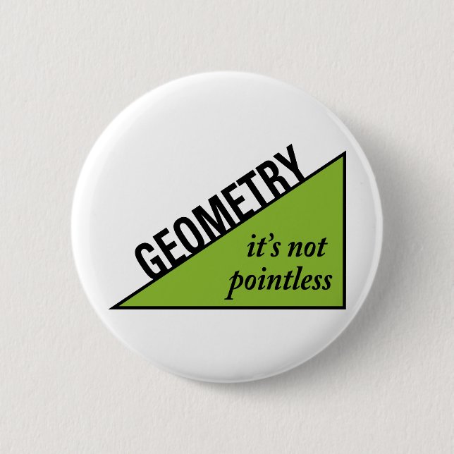 Pointless Geometry Pinback Button (Front)