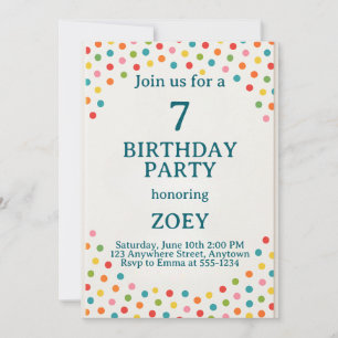 Points Birthday Party  Invitation