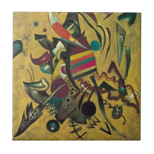 Points by Wassily Kandinsky Vintage Expressionism Ceramic Tile