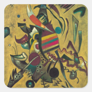 Points by Wassily Kandinsky, Vintage Expressionism Square Sticker