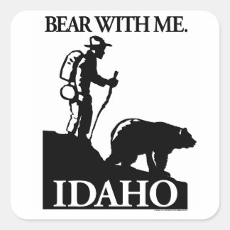 Points North Studio 'Bear With Me' Idaho Square Sticker