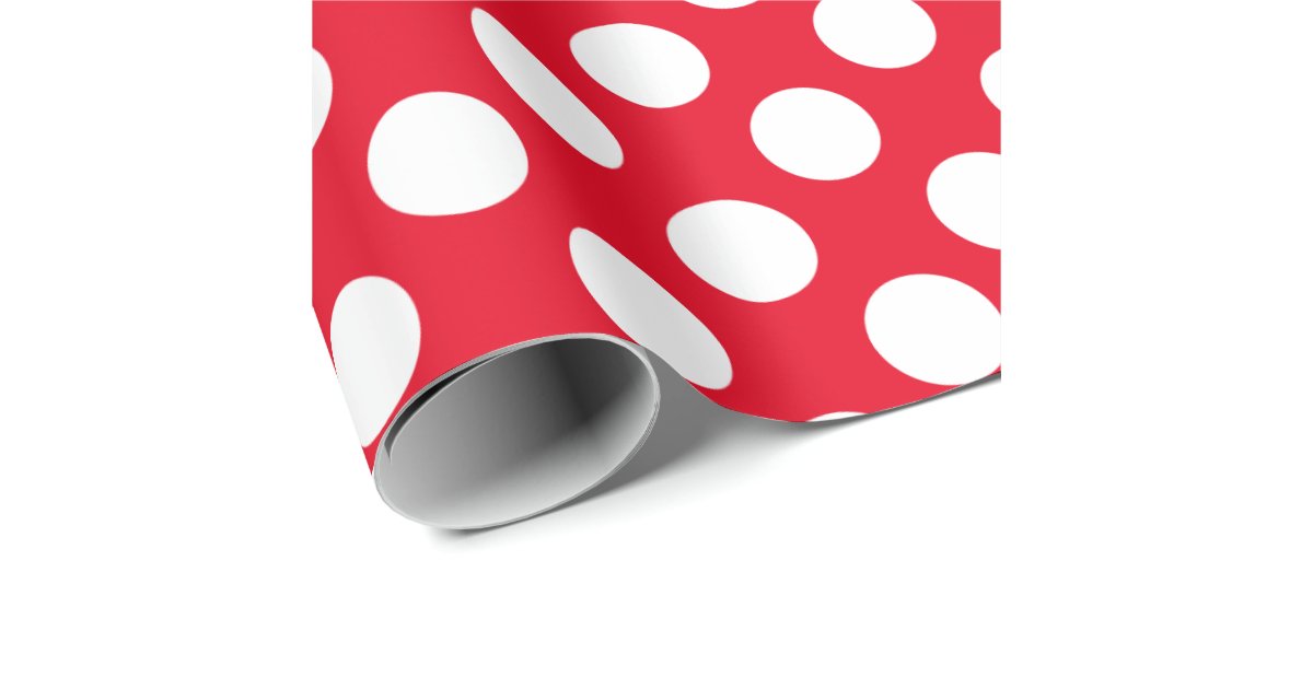 points Red White Wrapping Paper