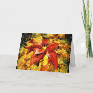 Pointsettia Christmas Holiday Card