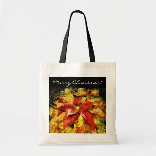 Pointsettia Christmas Tote Bag