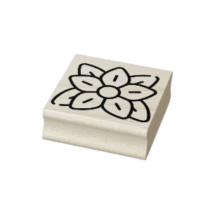 pointsettia rubber stamp
