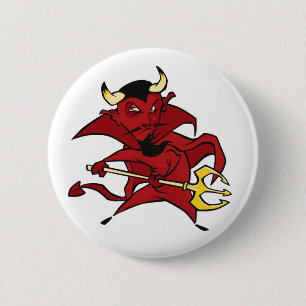 Pointy Red Devil Pinback Button