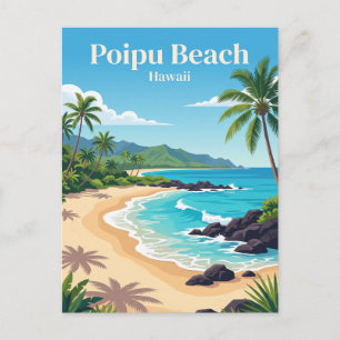 Poipu Beach Hawaii Postcard