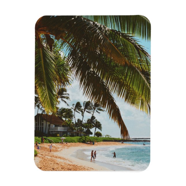 Poipu Beach - Island of Kauai - Hawaii  Magnet (Vertical)