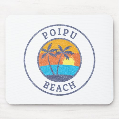 Poipu Beach Kauai Faded Classic Style Mouse Pad