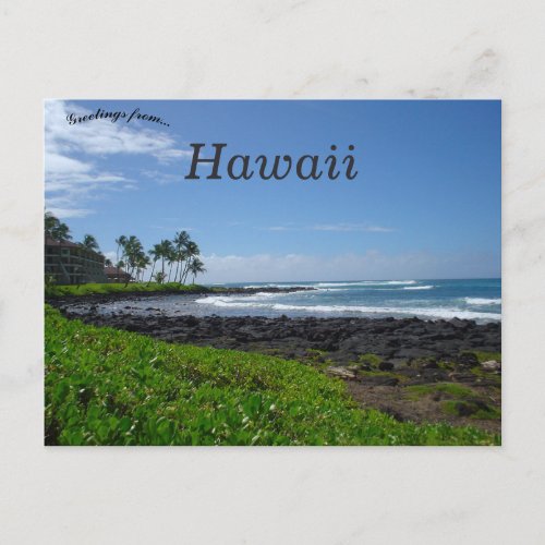 Poipu Beach Kauai Hawaii Postcard