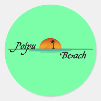 Poipu Beach Sunset Sticker