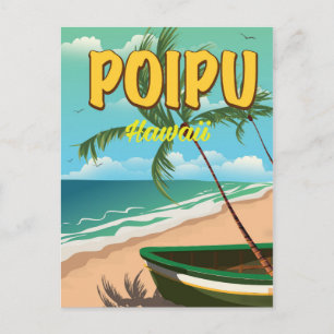 Poipu Hawaii travel poster Postcard