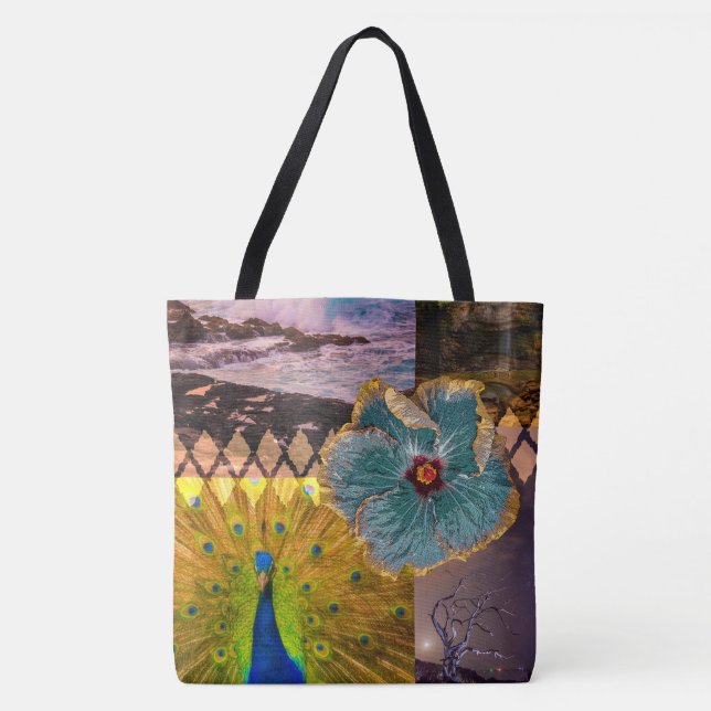 Poipu Sunrise, Kauai Hawaiian Collage Beach Bag (Front)