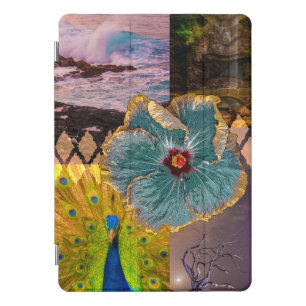 Poipu Sunrise, Kauai Hawaiian Peacock Collage iPad Pro Cover