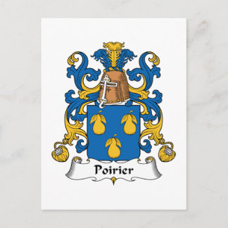 Poirier Family Crest Postcard
