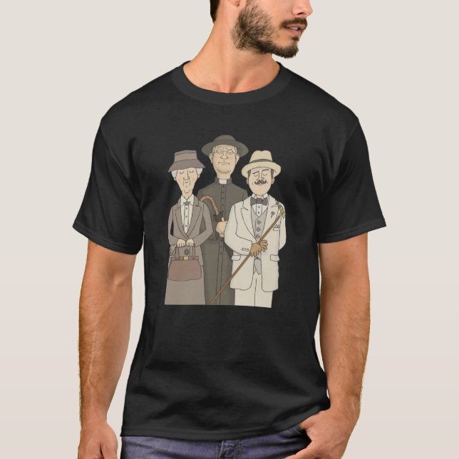 Poirot Marple and Father Brown200 T-Shirt (Front)