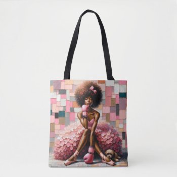 Poise And Punch: Ballerina Boxer Canvas Tote by Godsblossom at Zazzle