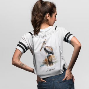 Poise of the Pelican Drawstring Bag