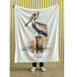 Poise of the Pelican Fleece Blanket