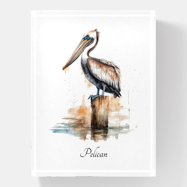Poise of the Pelican  Paperweight (Vertical)