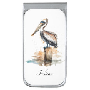 Poise of the Pelican Silver Finish Money Clip
