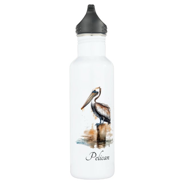 Poise of the Pelican   Stainless Steel Water Bottle (Right)