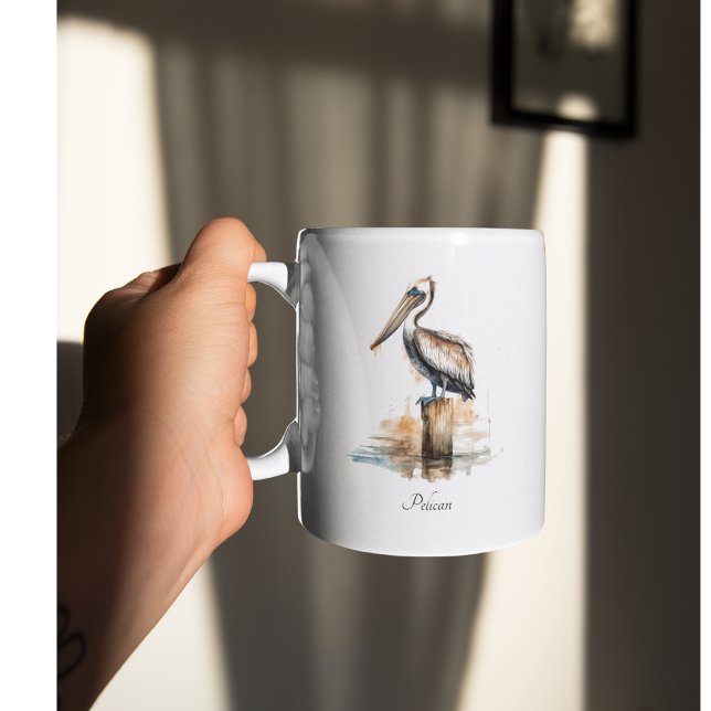 Poise of the Pelican  Two-Tone Coffee Mug (Creator Uploaded)