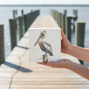 Poise of the Pelican Wooden Box Sign