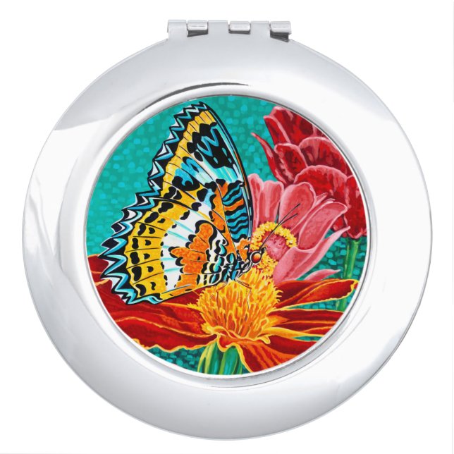 Poised Butterfly I Compact Mirror (Front)