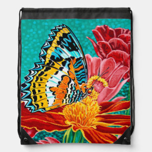 Poised Butterfly I Drawstring Bag