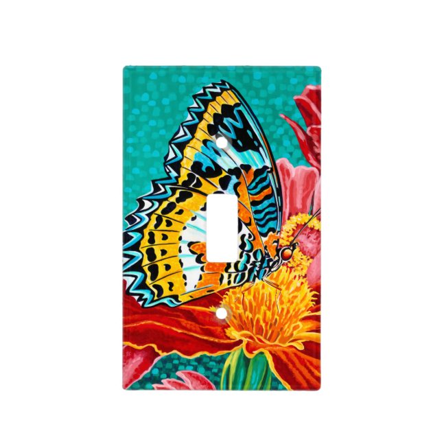 Poised Butterfly I Light Switch Cover (Front)