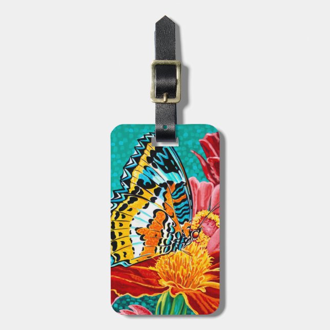Poised Butterfly I Luggage Tag (Front Vertical)