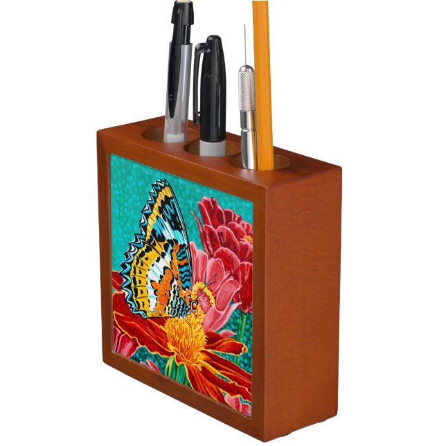 Poised Butterfly I Pencil Holder (In Situ)