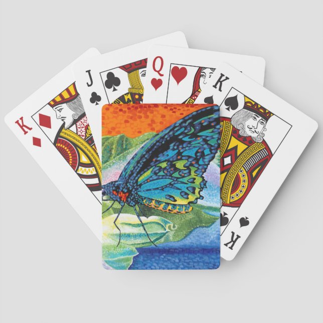 Poised Butterfly II Poker Cards (Back)